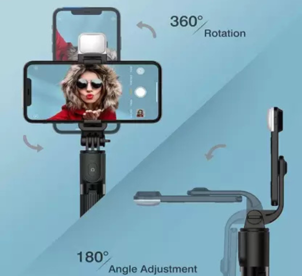 Selfie Stick Buyable Pakistan, Multipurpose selfie stick tripod with detachable fill light