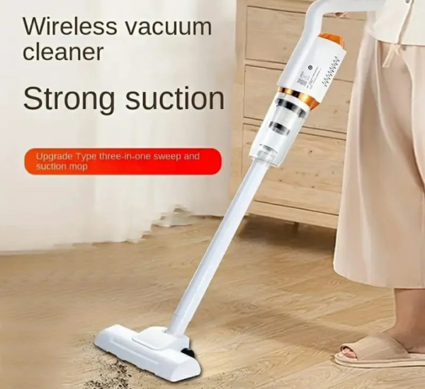 Cordless handheld vacuum cleaner with 10,000Pa suction, 500ml dust cup, 2000mAh battery, and fast charging for home and car cleaning.