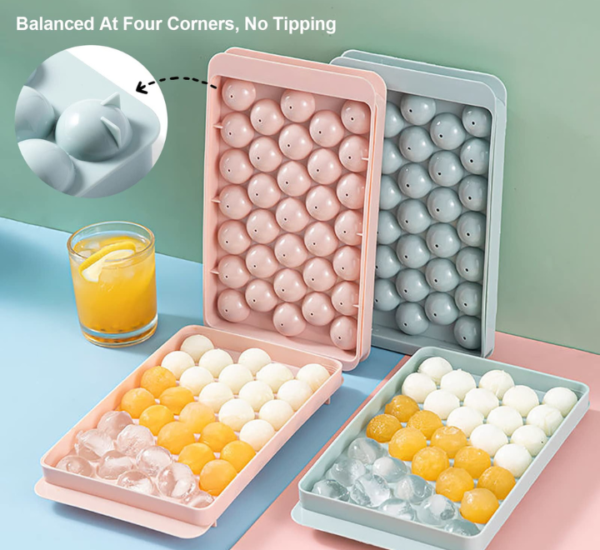 Round Ice Cube Tray, Silicon Ice Cube Tray - Image 3